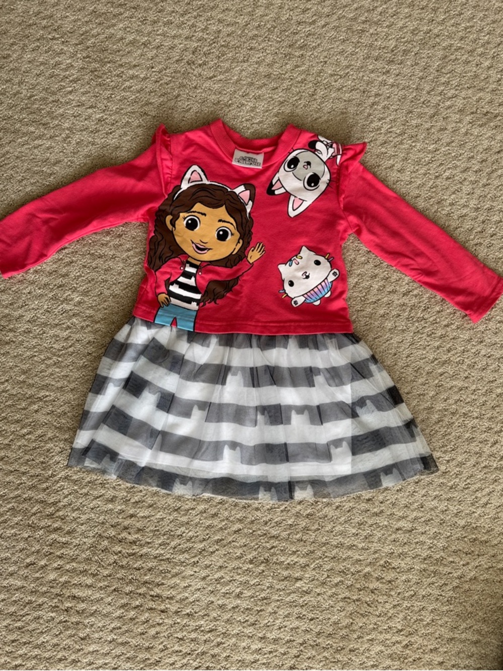 DreamWorks Gabby’s Dollhouse Pink Graphic Kids Dress